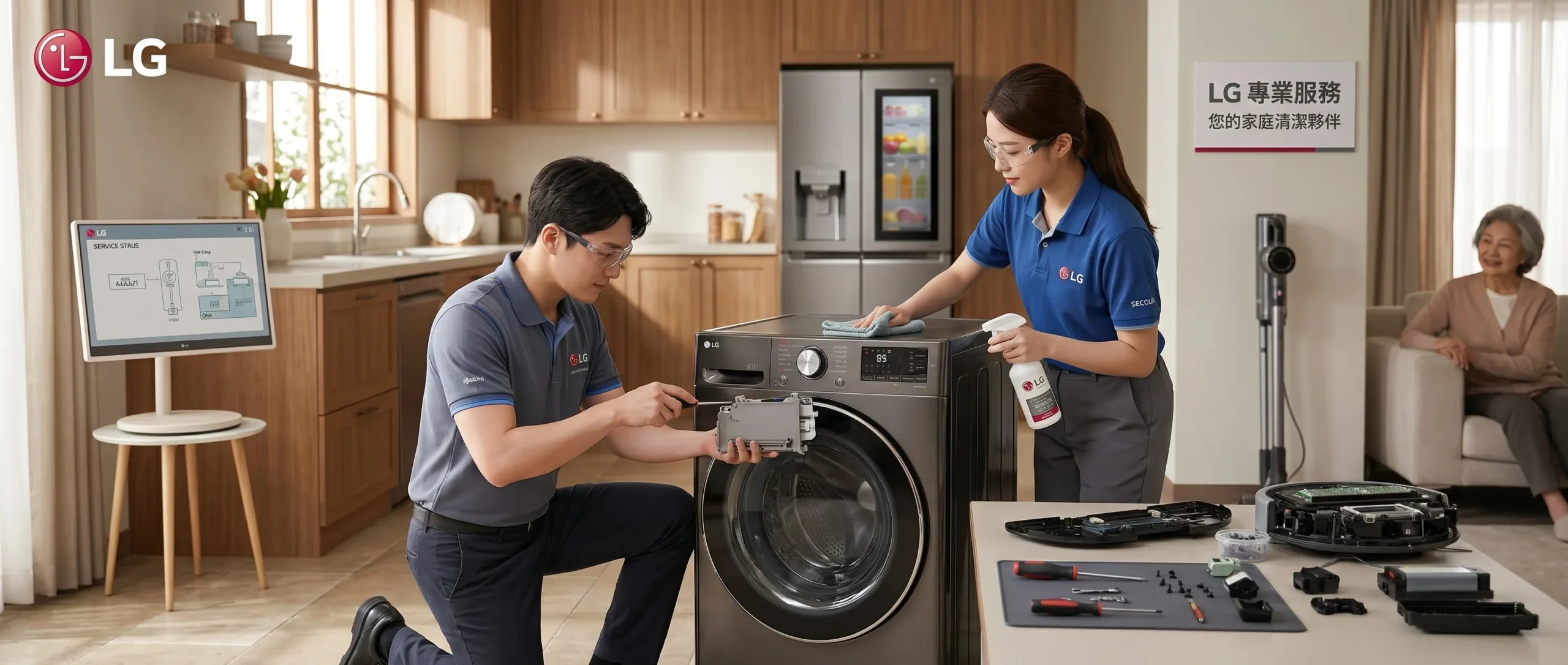 【原廠服務】含80濾網更換 LG 大白空氣清淨機 清潔服務非機器銷售 施作後延長一年保固